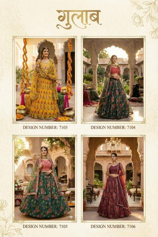 Senhora Gulab 7103 To 7106 Online lehenga choli wholesale